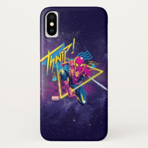 Spider_Man  80s Galactic Thwip Graphic iPhone X Case