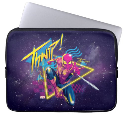 Spider_Man  80s Galactic Thwip Graphic Laptop Sleeve
