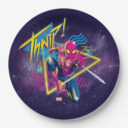 Spider_Man  80s Galactic Thwip Graphic Paper Plates