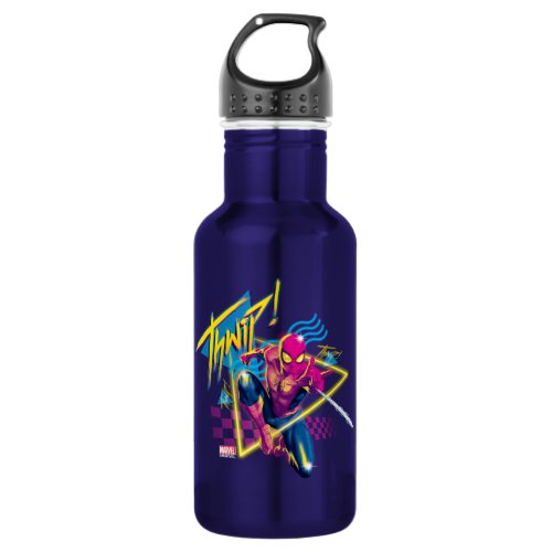 Spider_Man  80s Galactic Thwip Graphic Stainless Steel Water Bottle