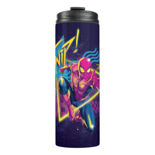 Spider_Man  80s Galactic Thwip Graphic Thermal Tumbler