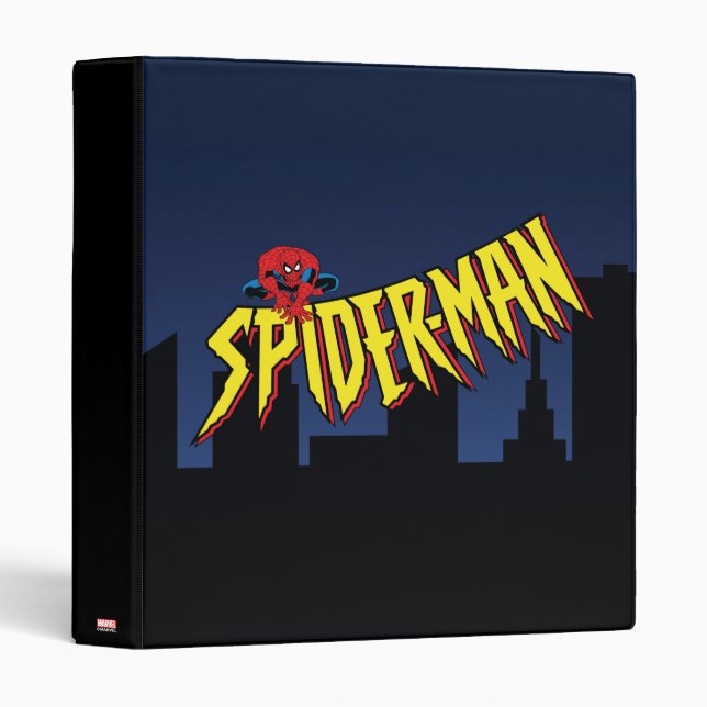 Spider-Man 90's Animated Series Title Screen 3 Ring Binder (Front/Spine)