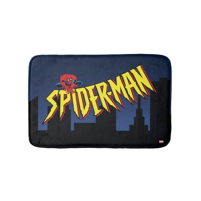 Spider-Man 90's Animated Series Title Screen Bath Mat (Front)