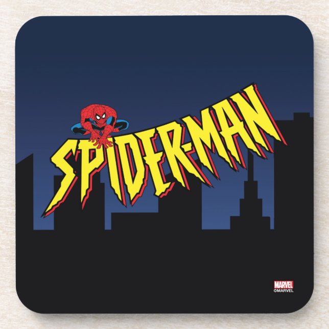 Spider-Man 90's Animated Series Title Screen Beverage Coaster (Front)