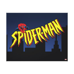 Spider-Man 90&#39;s Animated Series Title Screen Canvas Print