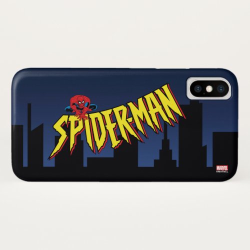 Spider_Man 90s Animated Series Title Screen iPhone X Case