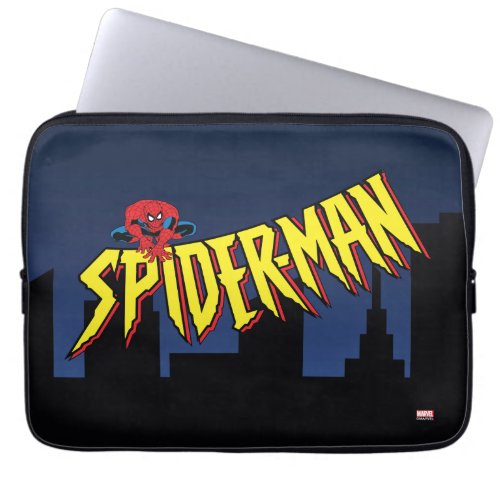 Spider_Man 90s Animated Series Title Screen Laptop Sleeve