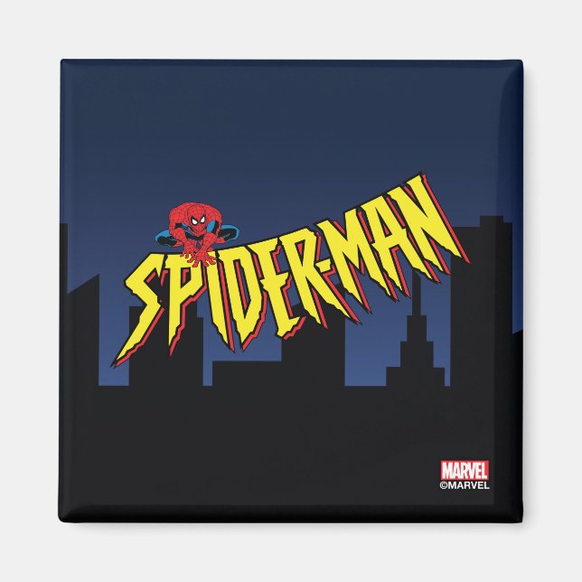 Spider-Man 90's Animated Series Title Screen Magnet (Front)