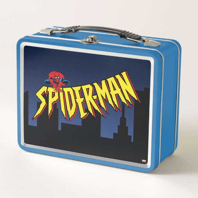 Spider-Man 90's Animated Series Title Screen Metal Lunch Box (Front)
