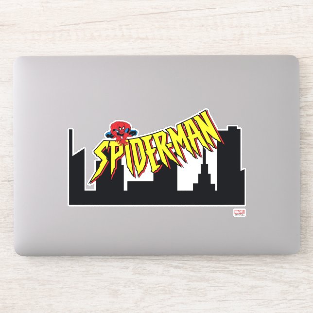 Spider-Man 90's Animated Series Title Screen Sticker (Computer)