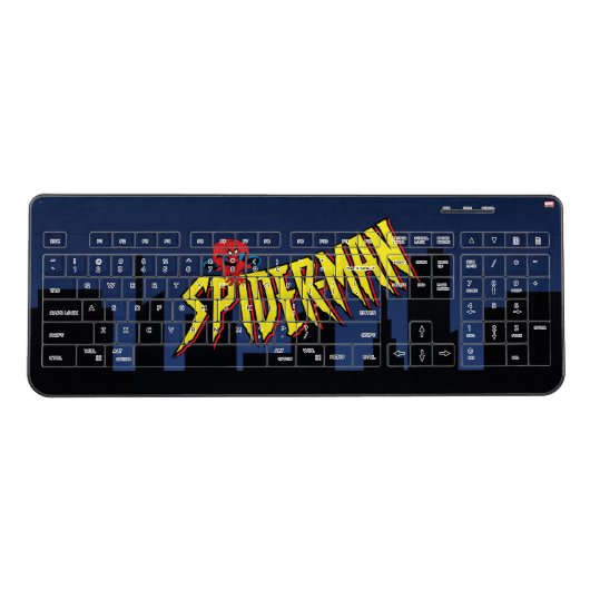 Spider-Man 90's Animated Series Title Screen Wireless Keyboard (Front)