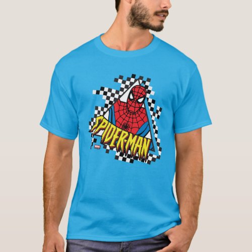 Spider_Man 90s Themed Logo Graphic T_Shirt