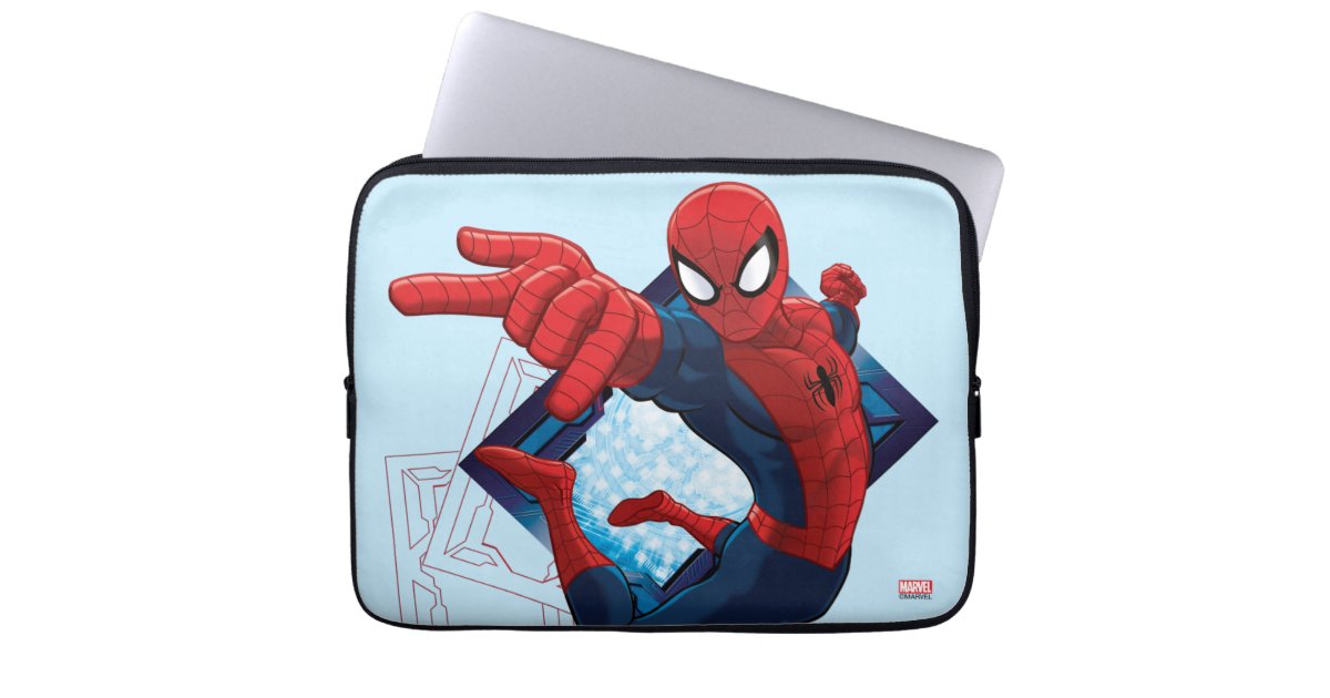 Denemarken Controverse zakdoek Spider-Man Action Character Badge Laptop Sleeve | Zazzle