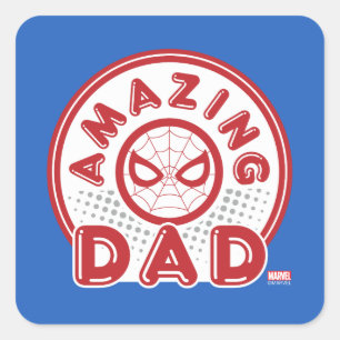 Spider-Man Amazing Dad Square Sticker