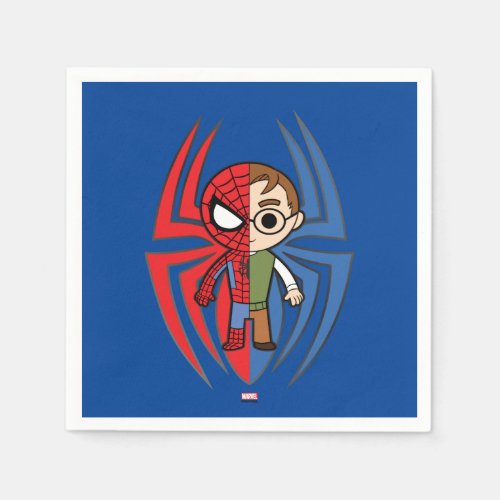 Spider_Man and Peter Parker Dual Identity Napkins