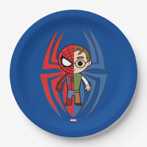 Spider_Man and Peter Parker Dual Identity Paper Plates