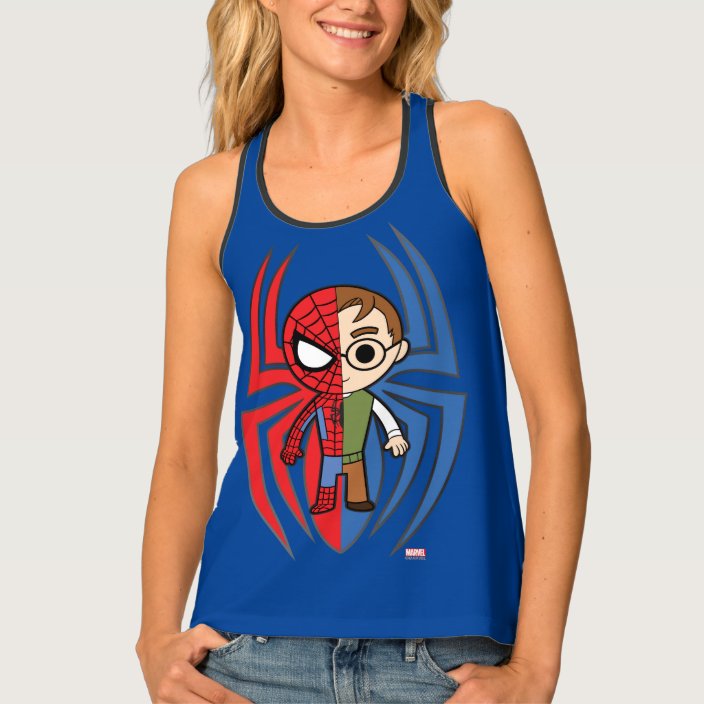 SpiderMan and Peter Parker Dual Identity Tank Top