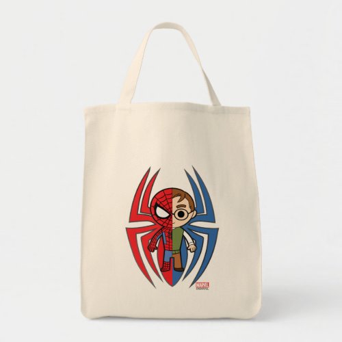 Spider_Man and Peter Parker Dual Identity Tote Bag