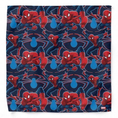 Spider-Man and Spider Logo Pattern Fabric | Zazzle