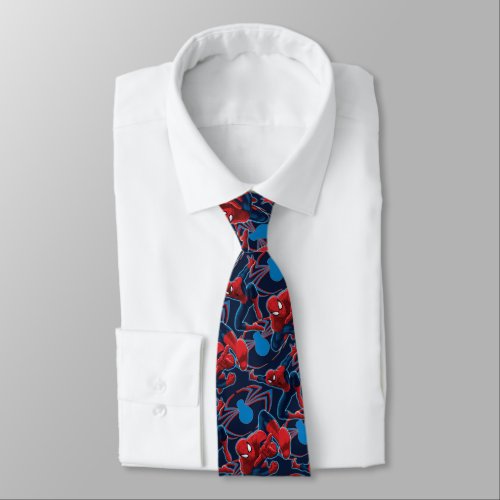 Spider_Man and Spider Logo Pattern Tie