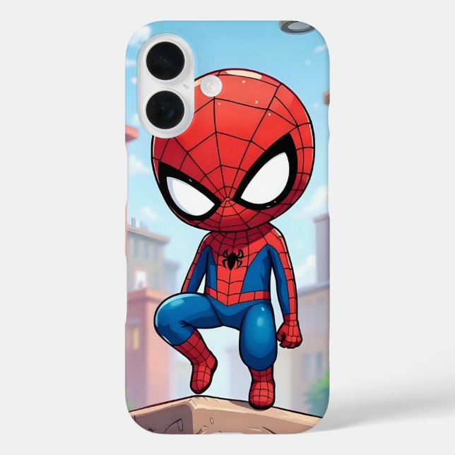 Spider-Man Anime Style | Cool iPhone 16 Case (Back)
