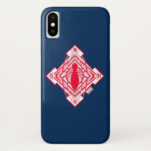 Spider_Man Art Deco NY Emblem iPhone X Case