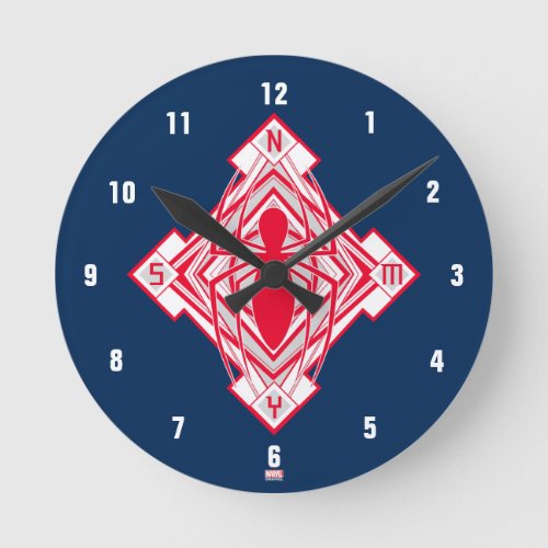 Spider_Man Art Deco NY Emblem Round Clock