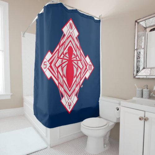 Spider_Man Art Deco NY Emblem Shower Curtain