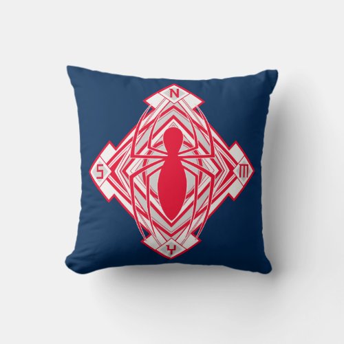 Spider_Man Art Deco NY Emblem Throw Pillow