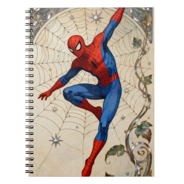 Spider Man Art Nouveau Notebook (Front)