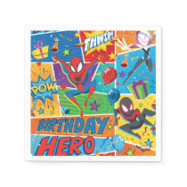 Spider-Man Birthday Hero Pattern Napkins