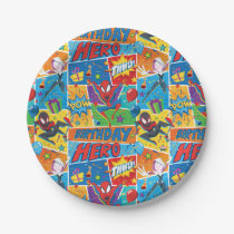 Spider-Man Birthday Hero Pattern Paper Plates