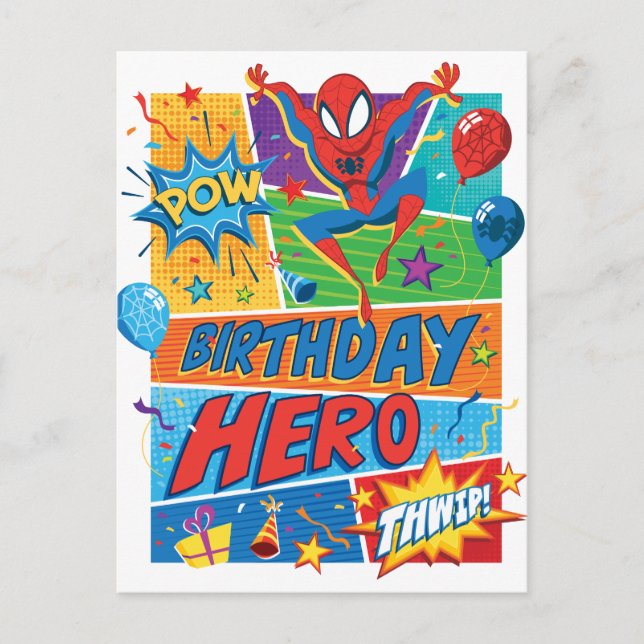 Spider-Man Birthday Hero Postcard (Front)