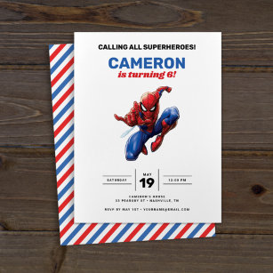 Spiderman Birthday Invitations & Invitation Templates