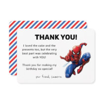 Spider-Man Birthday Thank You Invitation