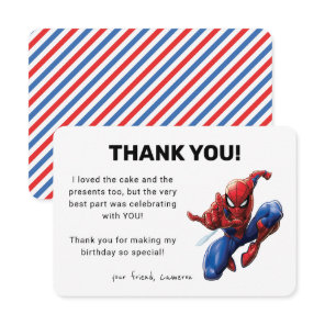 Spider-Man Birthday Thank You Invitation