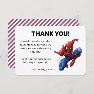 Spider-Man Birthday Thank You Invitation