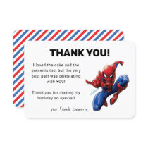 Spider-Man Birthday Thank You Invitation