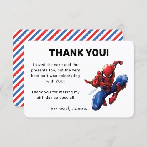 Spider_Man Birthday Thank You Invitation