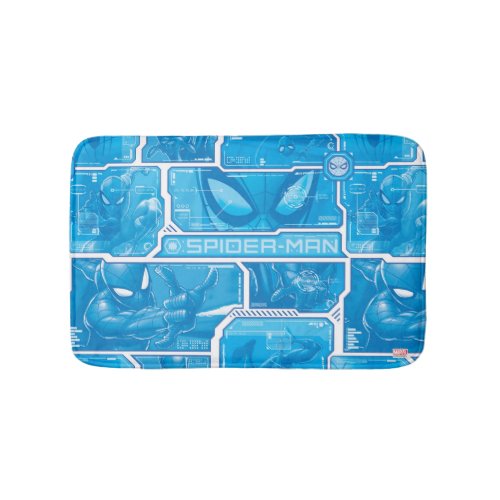 Spider_Man  Blue High Tech Pattern Bath Mat