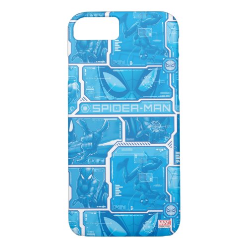 Spider_Man  Blue High Tech Pattern iPhone 87 Case