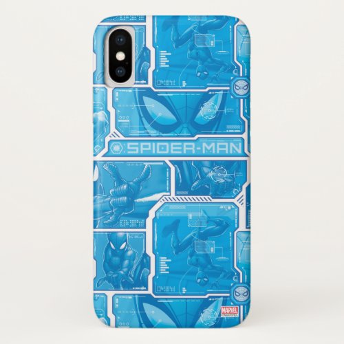 Spider_Man  Blue High Tech Pattern iPhone X Case