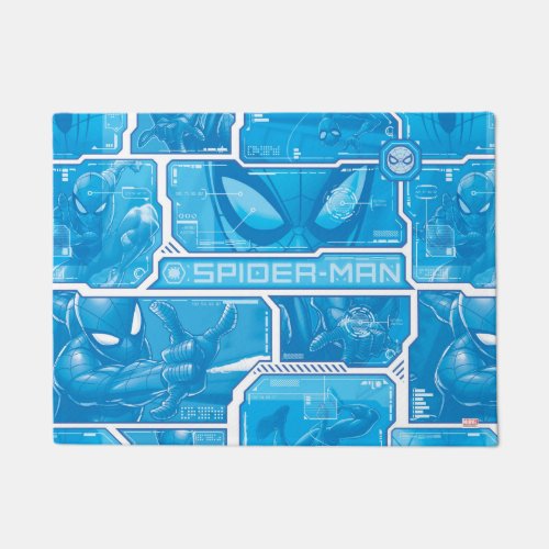 Spider_Man  Blue High Tech Pattern Doormat