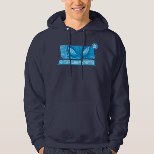 Spider_Man  Blue High Tech Pattern Hoodie