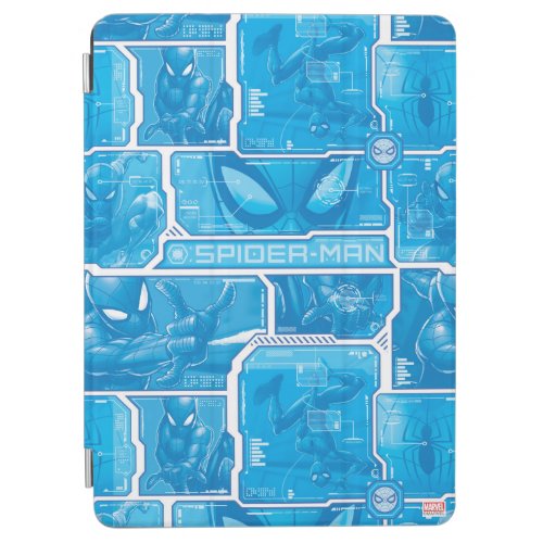 Spider_Man  Blue High Tech Pattern iPad Air Cover