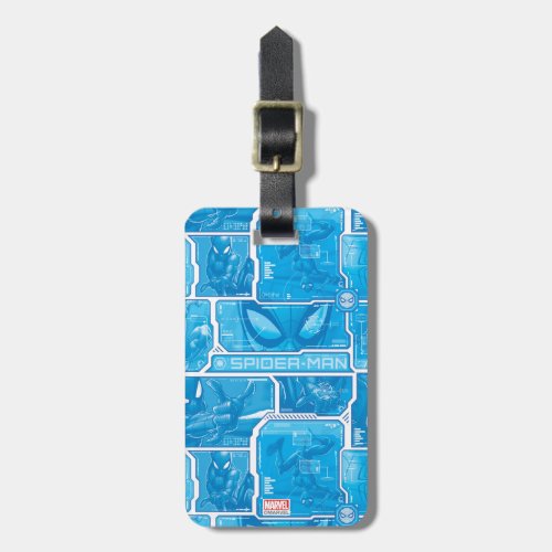 Spider_Man  Blue High Tech Pattern Luggage Tag