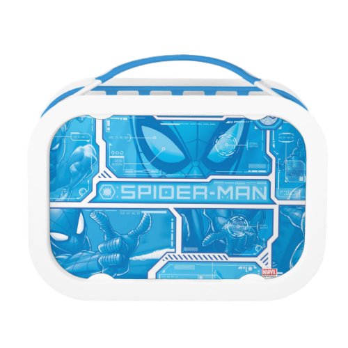 Spider_Man  Blue High Tech Pattern Lunch Box