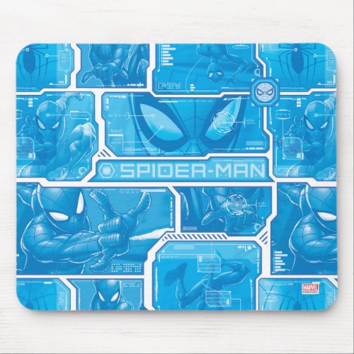 Spider_Man  Blue High Tech Pattern Mouse Pad