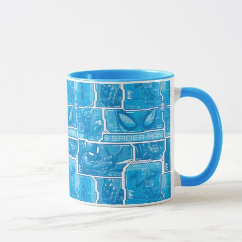 Spider_Man  Blue High Tech Pattern Mug