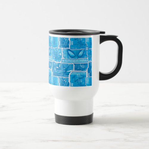 Spider_Man  Blue High Tech Pattern Travel Mug